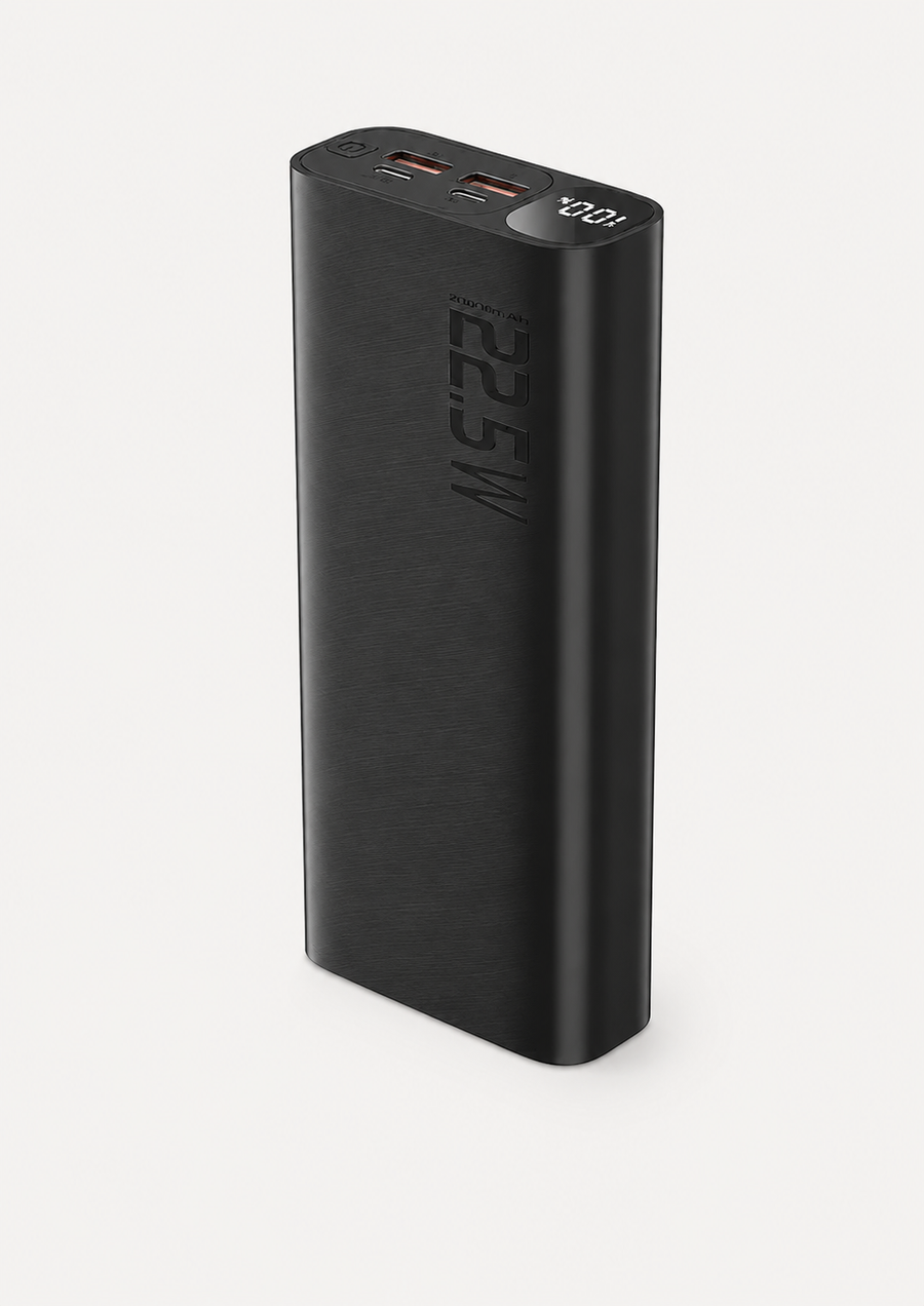 Powerbank 30.000 mAh 22.5W Snellader Led Display Zwart