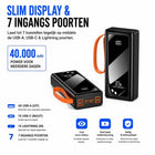 Powerbank 40.000 mAh - 22.5W Snellader - Zaklamp - Led Display