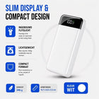 Powerbank 30.000 mAh - 22.5W USB-C Snellader - Zaklamp - Wit