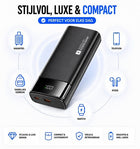 Powerbank 30.000 mAh - 22.5W USB-C Snellader - Display - Zwart