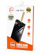 Powerbank 30.000 mAh - 22.5W USB-C Snellader - Zaklamp - Zwart