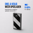 Powerbank 30.000 mAh - 22.5W USB-C Snellader - Zaklamp - Zwart