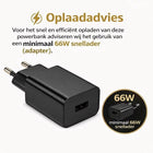 Powerbank 30.000 mAh - 22.5W USB-C Snellader - Display - Zwart