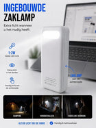 Powerbank 30.000 mAh - 22.5W USB-C Snellader - Zaklamp - Wit