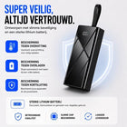 Powerbank 30.000 mAh - 22.5W USB-C Snellader - Zaklamp - Zwart
