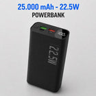 Powerbank 30.000 mAh 22.5W Snellader Led Display Zwart
